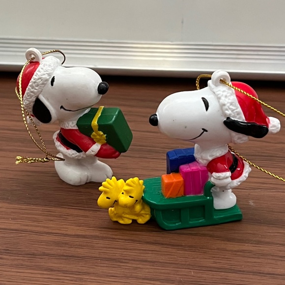 Peanuts/Snoopy Other - Snoopy/Woodstock/Peanuts Christmas ornaments Set(2) Holiday Vintage.